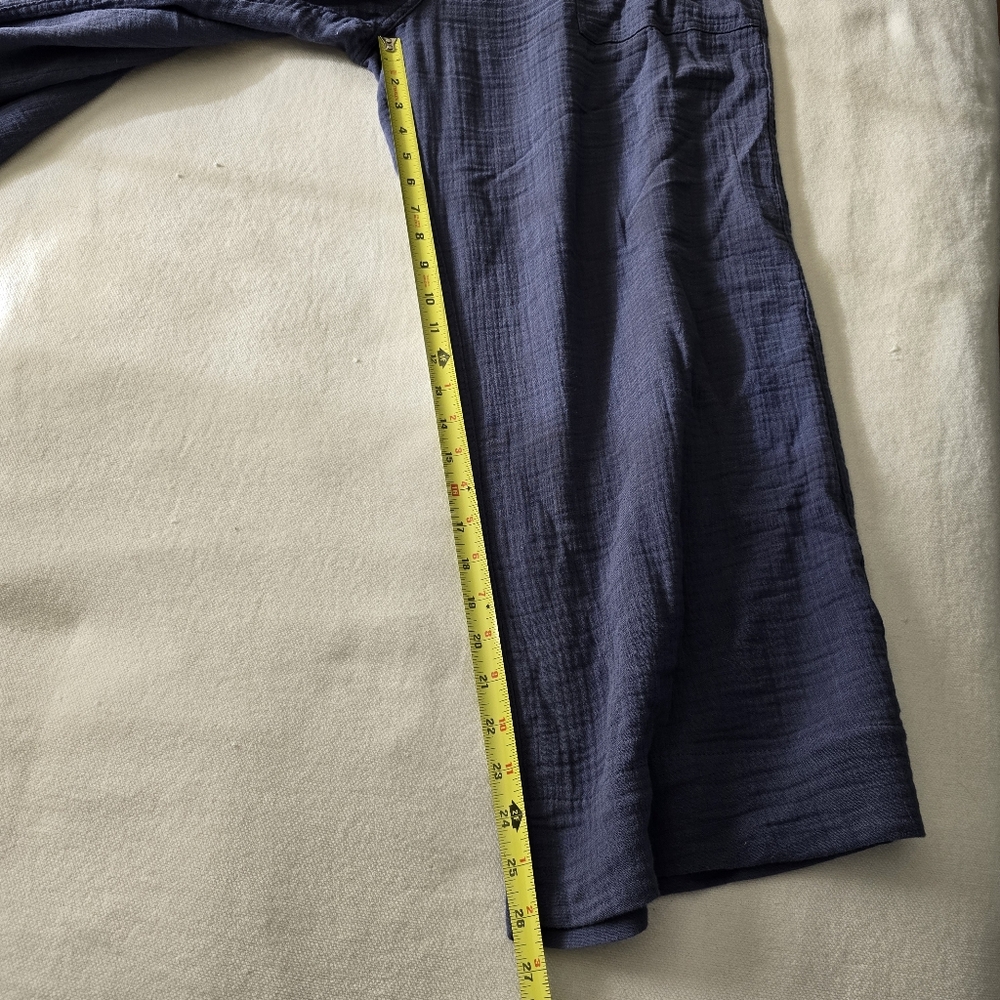 Oddbird Kardes Pants Turkish Cotton Gauze Blue Medium - Picture 4 of 10